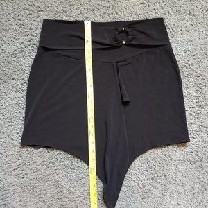 Los Angeles Express Brand Sze Extra Large Black Silver Ring Mini Skirt-Item #164